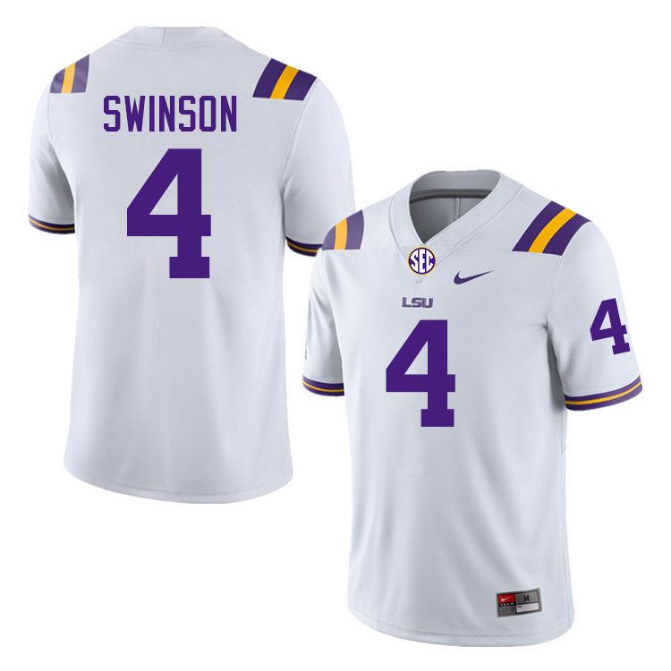 Bradyn Swinson LSU Tigers Jersey,Louisiana State University Tigers Football Jersey-White